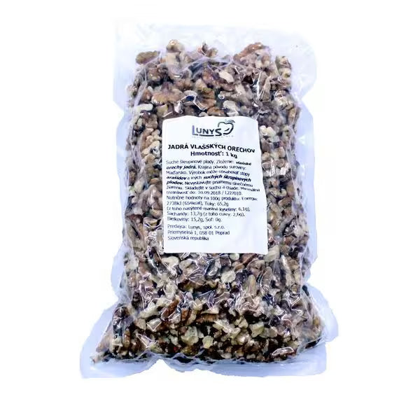 Vlašské orechy lúpané 1kg Lunys