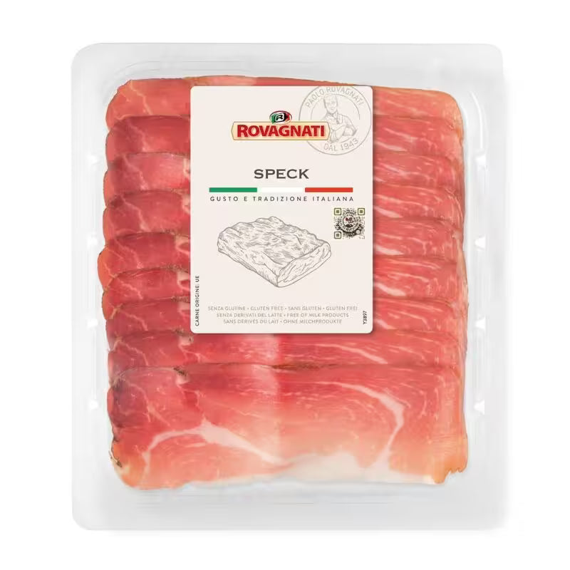 Slanina údená a sušená nárez 100g Rovagnati