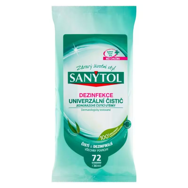 Sanytol Čistiace utierky s vôňou eukalyptu 36 ks