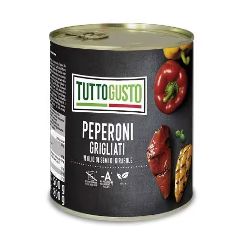 Papriky Grilované v oleji 800g TuttoGusto