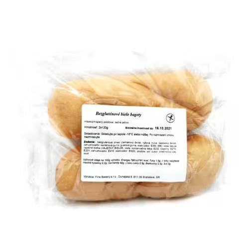 Mrazená Bageta biela bezglutenová 2x120g Pekáreň Harmónia