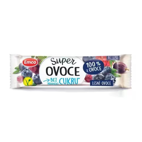 Tyčinka Super ovocie lesné ovocie 30g Emco